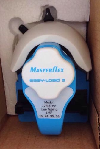 NEW MasterFlex L/S Easy-Load 3 77800-62 600RPM 3-Roller SS Peristaltic Pump Head