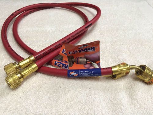 Refrigeration low loss hose, red, 36&#034; charging hose w/anti-blow-back fitting, 1/ for sale