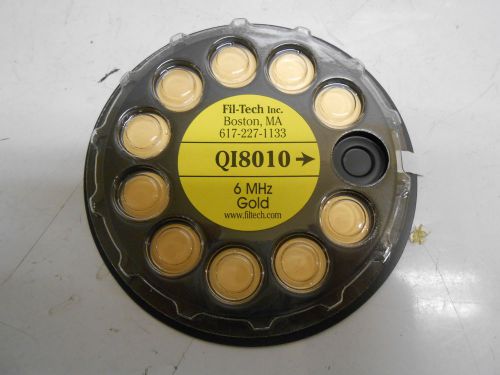 NEW FIL-TECH QI8010 6MHZ GOLD QUALITY CRYSTALS 10 CRYSTALS/DISC