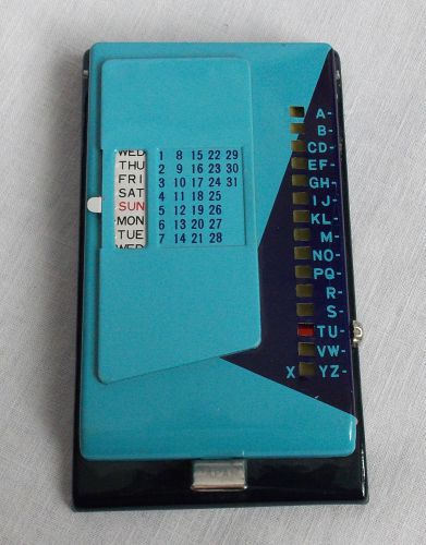Vintage Phone Directory Autofinder Alpha Address Turquoise Mid Century Calendar