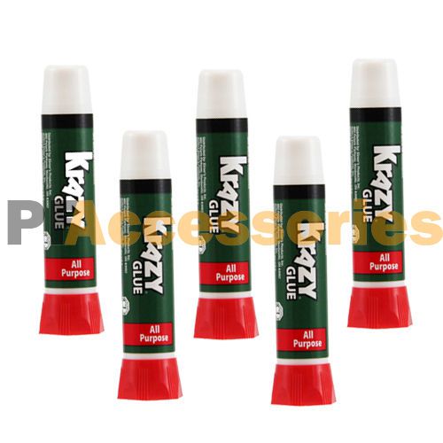 Pack of 5 Krazy Glue All Purpose Super Glue 0.07 oz Instant Repair Original LOT