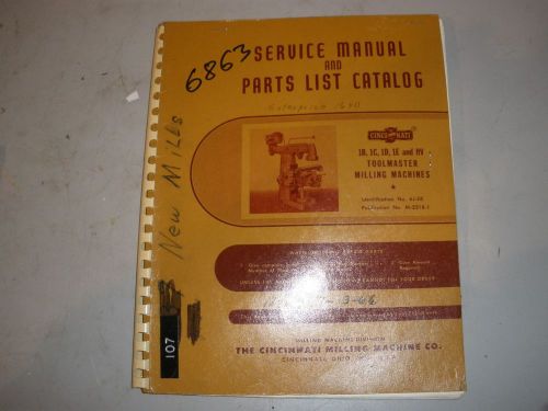 Cincinnati Tool Master Service &amp; Parts Manual