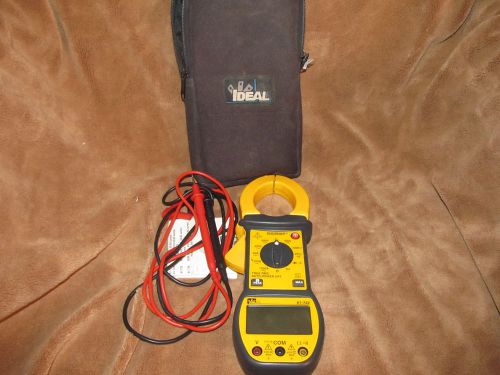 IDEAL 1000 AMP CLAMP METER WITH CASE AND LEADS MODEL 61-722