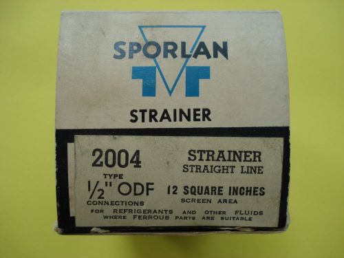 NEW SPORLAN STRAINER  Type 2004, 1/2&#034; ODF Straight Line