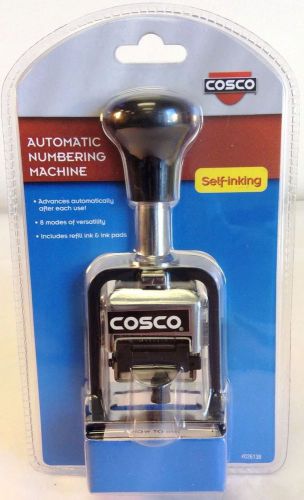 New cosco automatic numbering machine self inking 026138 stamp 8 mode + refill!! for sale