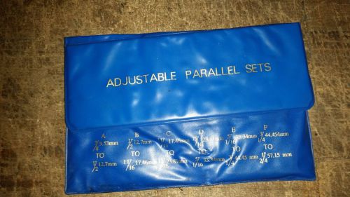 ADJUSTABLE MACHINISTS PARALLEL SET 3/8 to 2-1/4