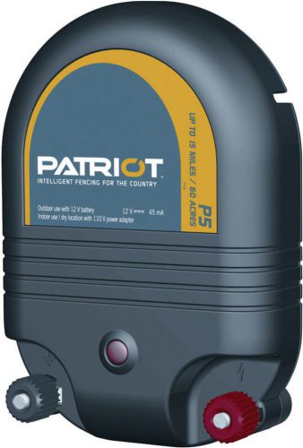 Patriot P5 15 Mile Fence Charger Energizer 110V / Battery 60 acre Low Impedance