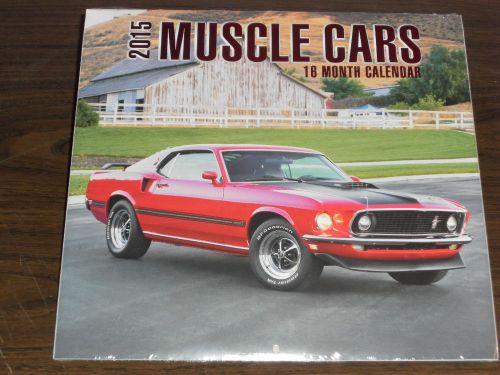 2015 16 Month MUSCLE CARS 12x12 Wall Calendar NEW/SEALED