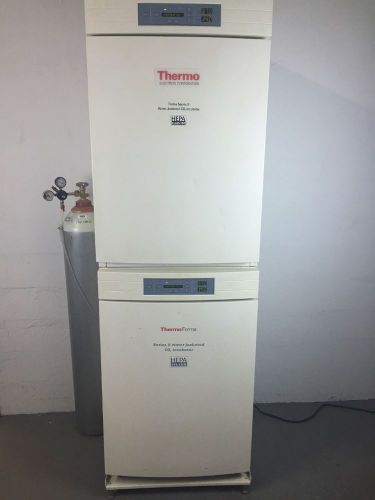 Thermo forma 3110 co2 water jacketed dual incubators calibrated with warranty for sale