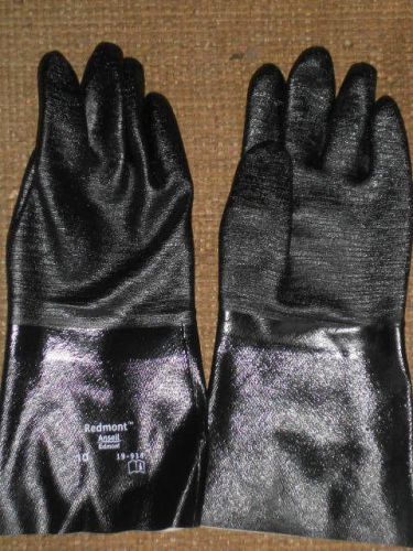 ANSELL 19-934 NEOPRENE CHEMICAL RESISTANT GLOVES SIZE 10 HEAVY DUTY FREE SHIP