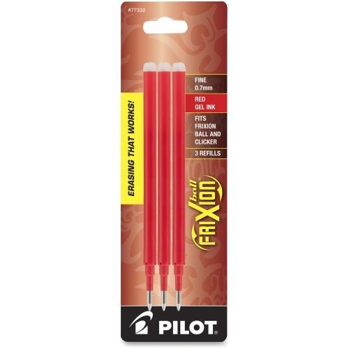 FriXion Gel Ink Pen Refills - 0.70 mm - Medium Point - Red - 3/Pack - PIL77332
