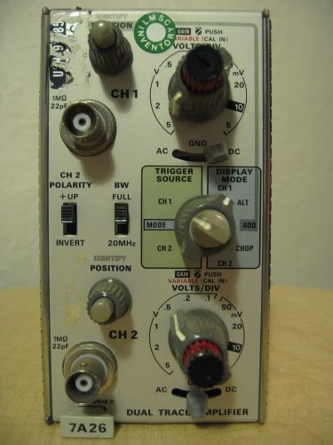 Tektronix 7A26 Dual Trace Amplifier Oscilloscope Plug-in Module (used)