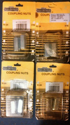 Steelworks Zinc Coupling Nuts 3/8 X4 packages= 8 total pieces
