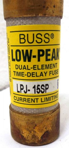 LPJ-15SP  Class J dual-element time delay fuse, 600VAC, 15A