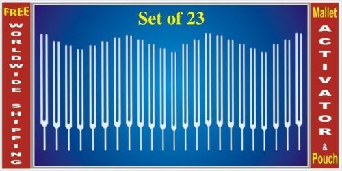 23 Tuning Forks- 7 chakras + 11 Planetary + 5 Sharps