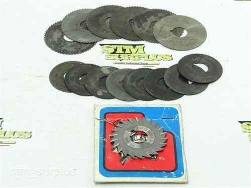 LOT OF 15 HSS SLITTING &amp; SLOTTING BLADES 1-1/2&#034; TO 2-1/4&#034; WITH 5/8&#034; BORE POLAND