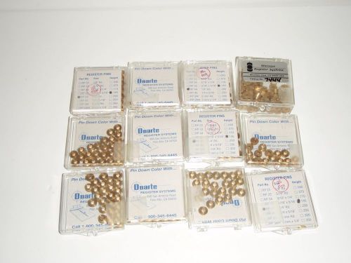 Duarte/Stoesser register system pins lot of 11 boxes