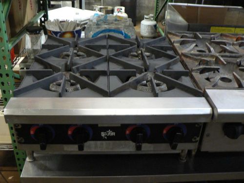 Star 604hd heavy duty commercial kitchen 24&#034; hot plate countertop range nat gas for sale