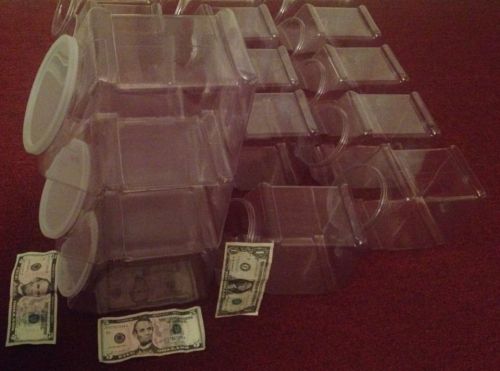 18 Small Plastic Stacking Bins with Lids to Organize Candy, Crafts, Small Parts