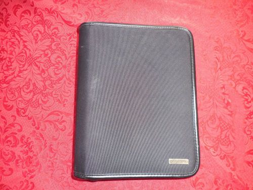 Franklin Covey cloth and leather zippered binder 10 x 8