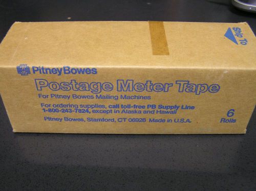 (6) Rolls Genuine Pitney Bowes Postage Meter Tape 611-0