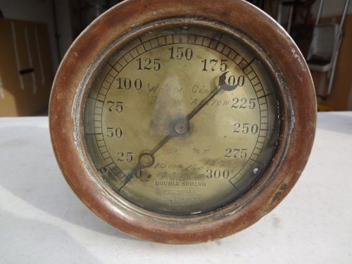 vintage federal warranted brass pressure gauge steampunk brass face