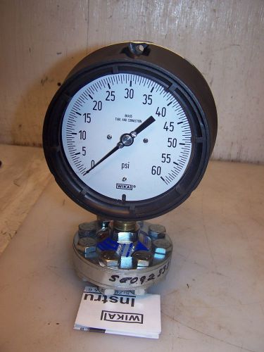 NEW WIKA 60 PSI PRESSURE GAUGE 990.10  WITH STAINLESS STEEL DIAPHRAGM 1/2&#034; NPT