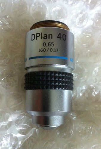 OLYMPUS DPL40X D Plan 40X 0.65 160mm 0.17 Microscope Objective Great Condition