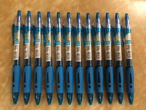 12Pcs Blue 0.5mm Gel ink Rollerball Pen Office Back to School Students Boxed