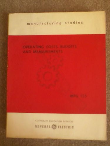 GE Training Manual on Budgets and Finance 1965