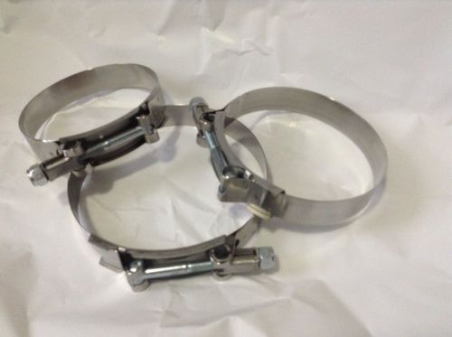 T-Bolt Clamp. * 6 PIECES *. Stainless Steel Band. 1.75&#034; minimum diameter