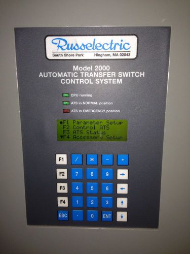 Automatic transfer switch 277/480v, 3-ph, 400a russelectric model 2000 for sale