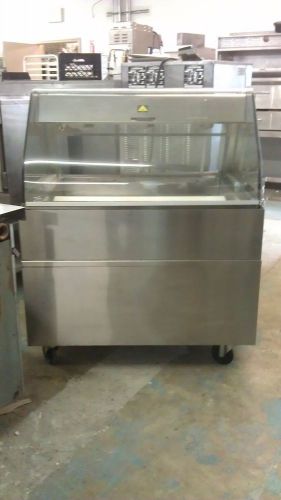 Alto-shaam ed-48 - 4&#039; heated display case w/ cart for sale