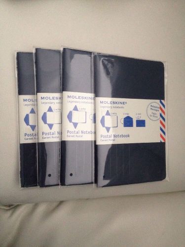 Lot Of Four Moleskine Legendary Postal Notebooks Pocket Navy Paperback Book
