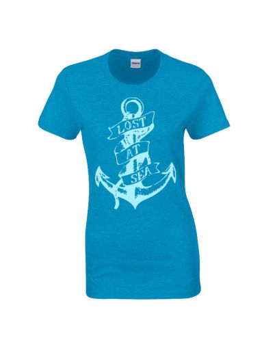 Lost at Sea Anchor T-Shirt (Heather Sapphire)