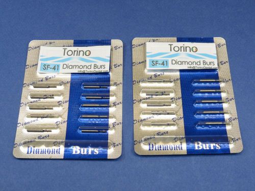 Dental Lab Diamond Burs Cylindrical SF-41 FG Kit /2 Pack 20 Pcs TORINO Jewelry