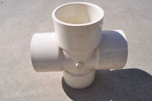 Lot of 5 lasco 2 1/2&#039;&#039; pvc pipe 4-way pvc 1 sch 40 usa made d2466 for sale