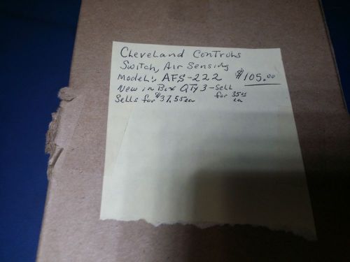Cleveland controls switch, air sensitive # afs-222  qty(3) for sale