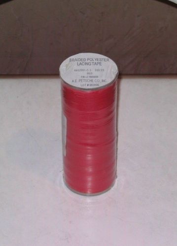500 Yds. A.E. Petsche Braided Polyester Lacing Tape - AA52081-C-3 Red