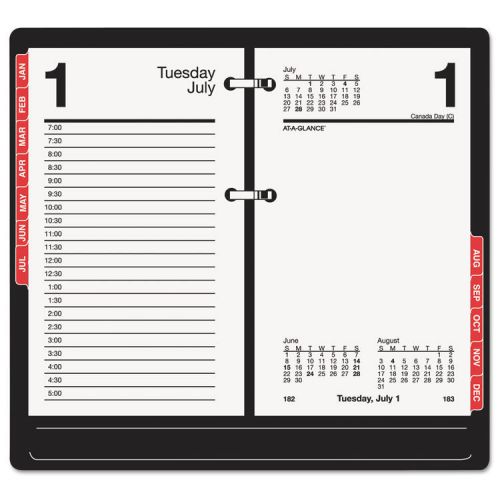 AT-A-GLANCE Desk Calendar Refill with Tabs, 3 1/2 x 6, White, 2015