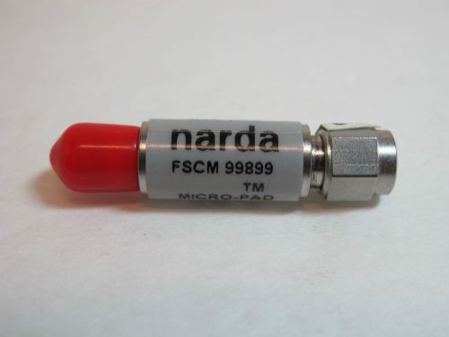 Narda 4779-40 Attenuator.  DC to 18GHz,  40dB,  SMA(M-F) Connectors.  NEW.