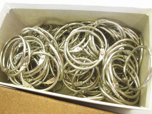 LOT of 100+ Loose Leaf Binder Rings asstd sizes 1”-2” scrapbooking office crafts