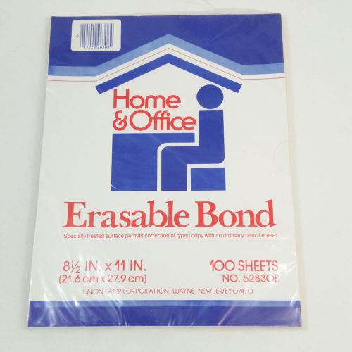 Vintage Erasable Bond Paper 100 Sheets Home &amp; Office 8.5&#034; x 11&#034;