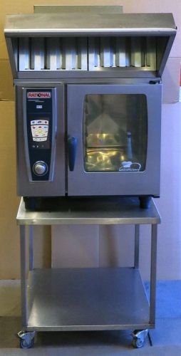 Rational scc we 61 self cooking whiteefficiency 6 grid electric combi oven +hood for sale