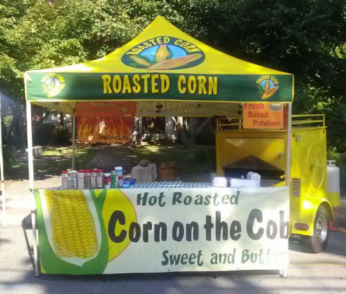 Corn Roaster Food Vendor Setup