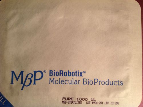 Molec. BioProducts MBP 904-251, BioRobotix 1000uL Pre-Sterilized Tips, 1 Tray