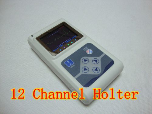 24 hours 12 Channel ECG EKG Monitor Holter EKG Recorder Analyzer USB dongle key