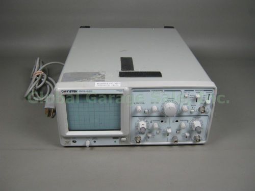 GW Instek GOS-620 20 MHz Dual Trace Analog Oscilloscope Turns On Otherwise AS-IS