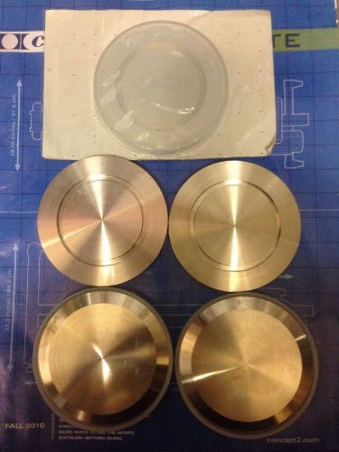 Lot of 5 kf nw 50 blank off flange, blind flange cap new/used vacuum fitting for sale