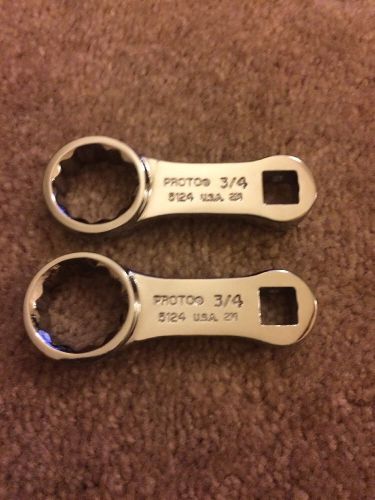 Set of Two PROTO J5124 Torque Adapter 3/4 Inch
